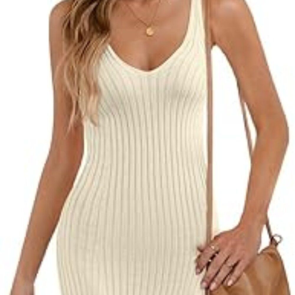 Y2K Sexy Rib-Knit Maxi Tank Dress – Slim Fit Vacation Outfit Maxi Dress - Picture 8 of 8
